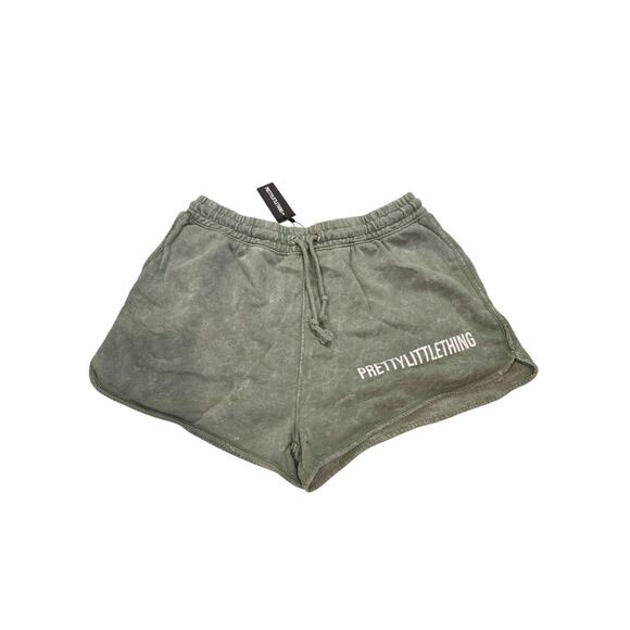 PrettyLittleThing Woman's High Wasted Runner Shorts Sz L - Picture 1 of 7